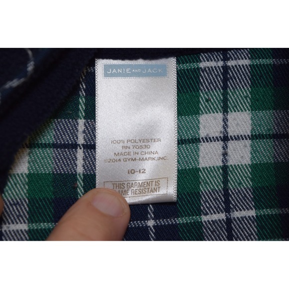 2014 Janie & Jack Belted Bath Robe Boys Size L 10 12 Blue Bathrobe - Picture 2 of 11